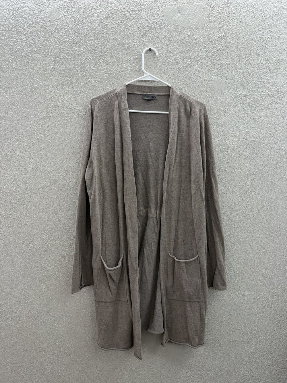 Barefoot Dreams Womens Cardigan Size 1X Cozy Chic Ultra Lite Knit Open Front